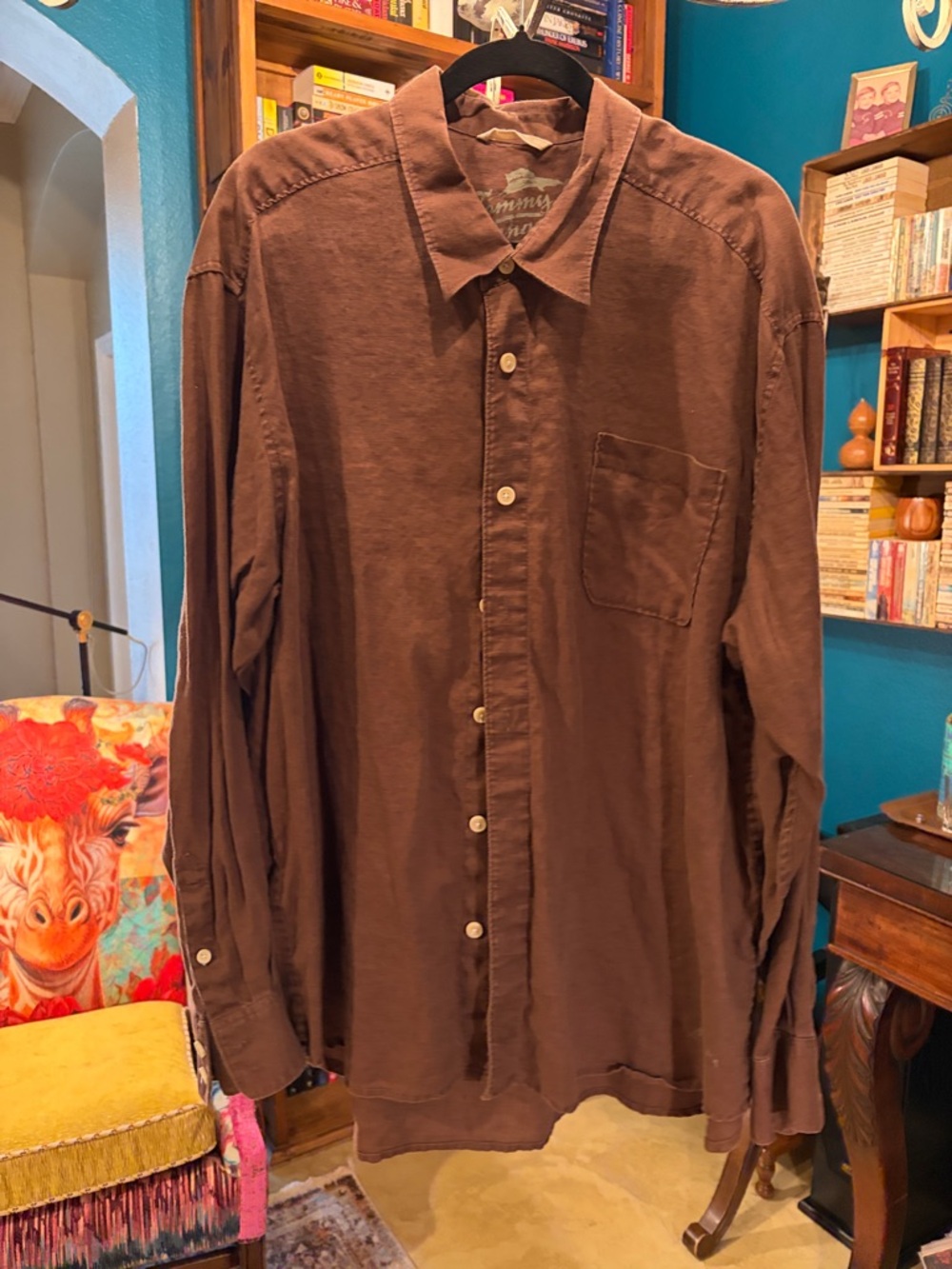 Tommy Bahama Brown Linen Shirt